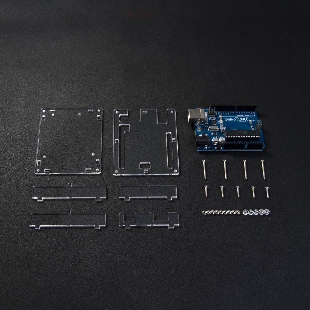 Transparent Acrylic Box Clear Enclosure for Arduino UNO R3 Case With Screws