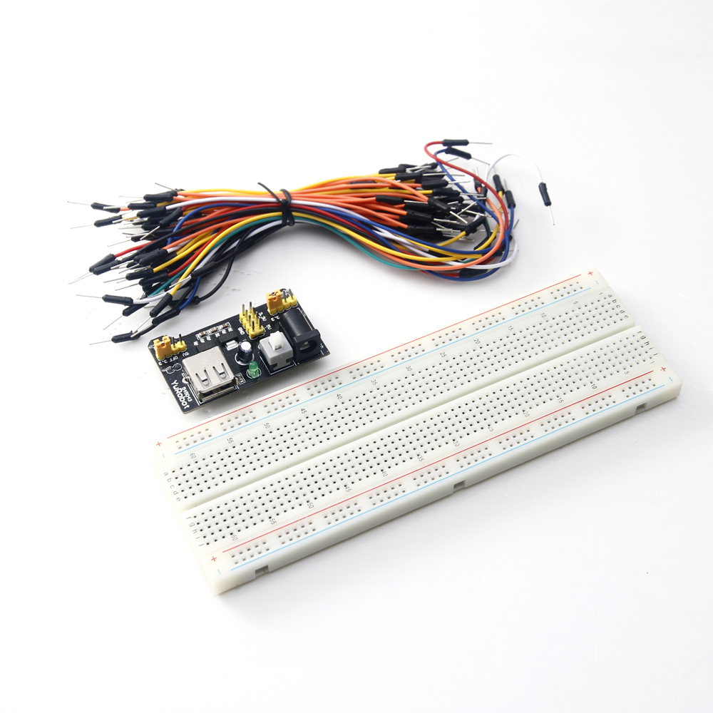 IDUINO 830 hole breadboard with power module and 65 colorful breadlines