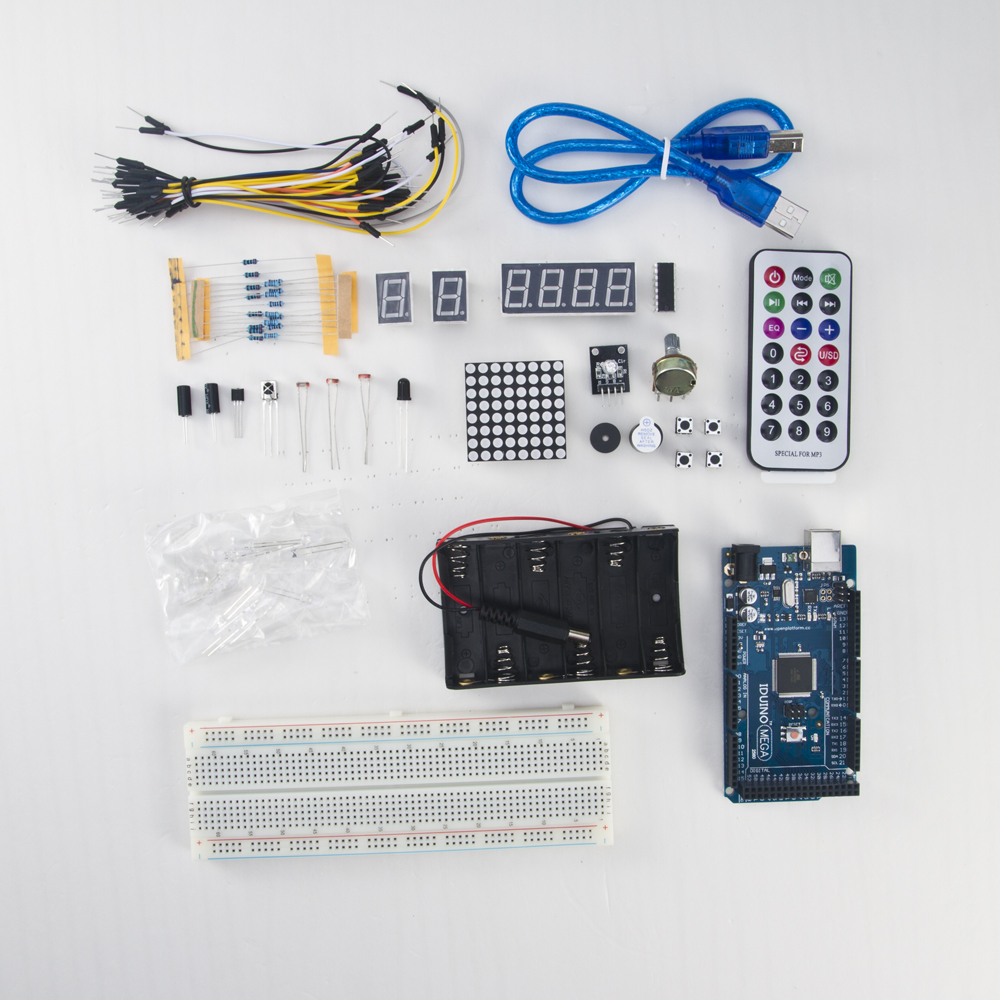 Basic kit  FR4 + Plastic Development Board Tool Set for Arduino Mega